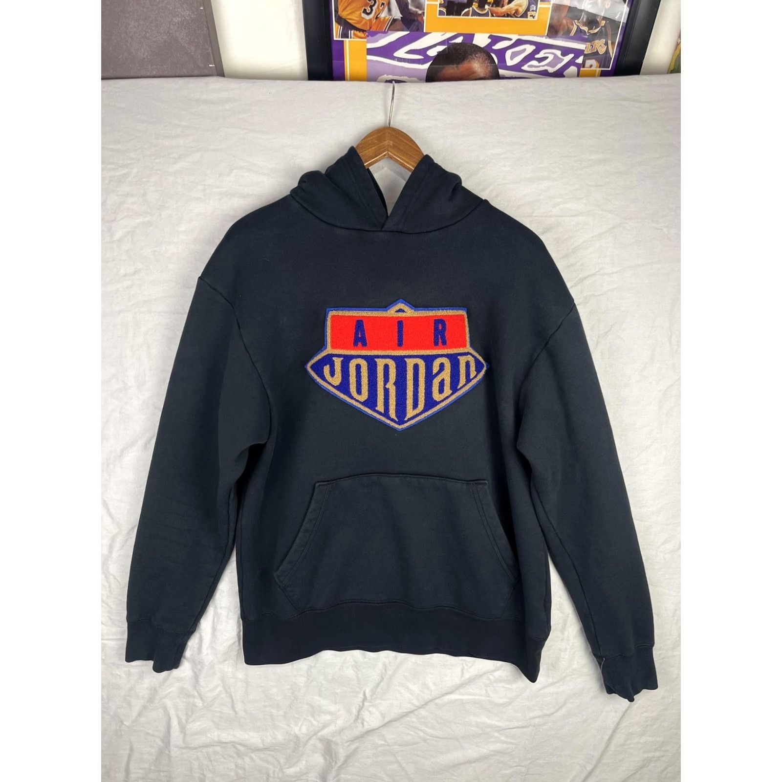 Jordan Brand Air Jordan Hoodie Mens Medium Black DNA Chenille Logo Sweatshirt CK9519-010 Nike Size US M / EU 48-50 / 2 - 2 Thumbnail
