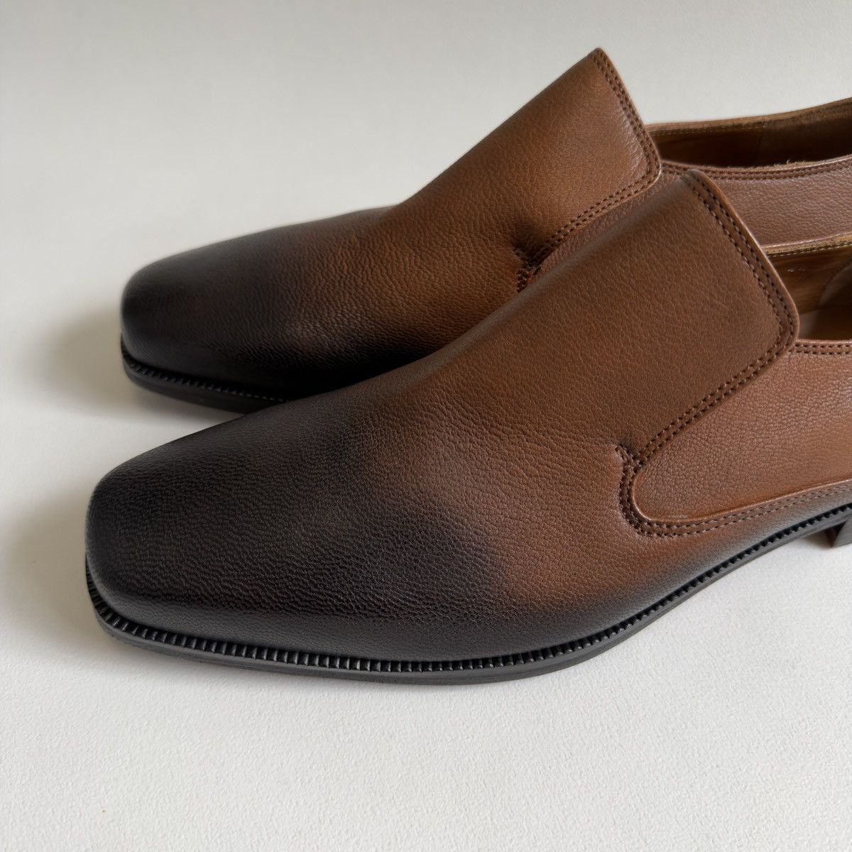Dries Van Noten Brown ‘Burnished Toes’ Leather Loafers Size US 11 / EU 44 - 7 Thumbnail