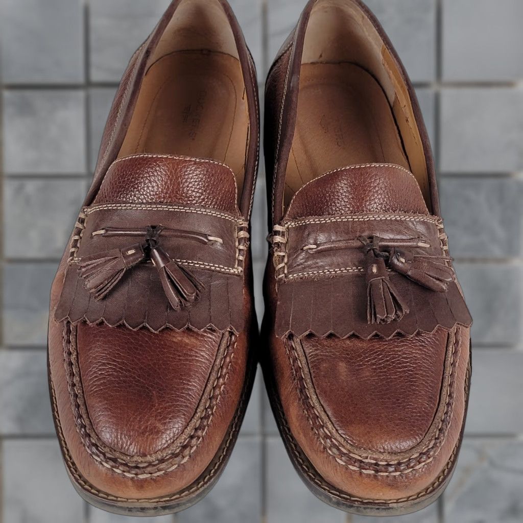 Dockers Men’s Dockers Brown Leather Tassel Loafers Slip On 10 M Casual Shoes Mens Shoes Size US 10 / EU 43 - 1 Thumbnail