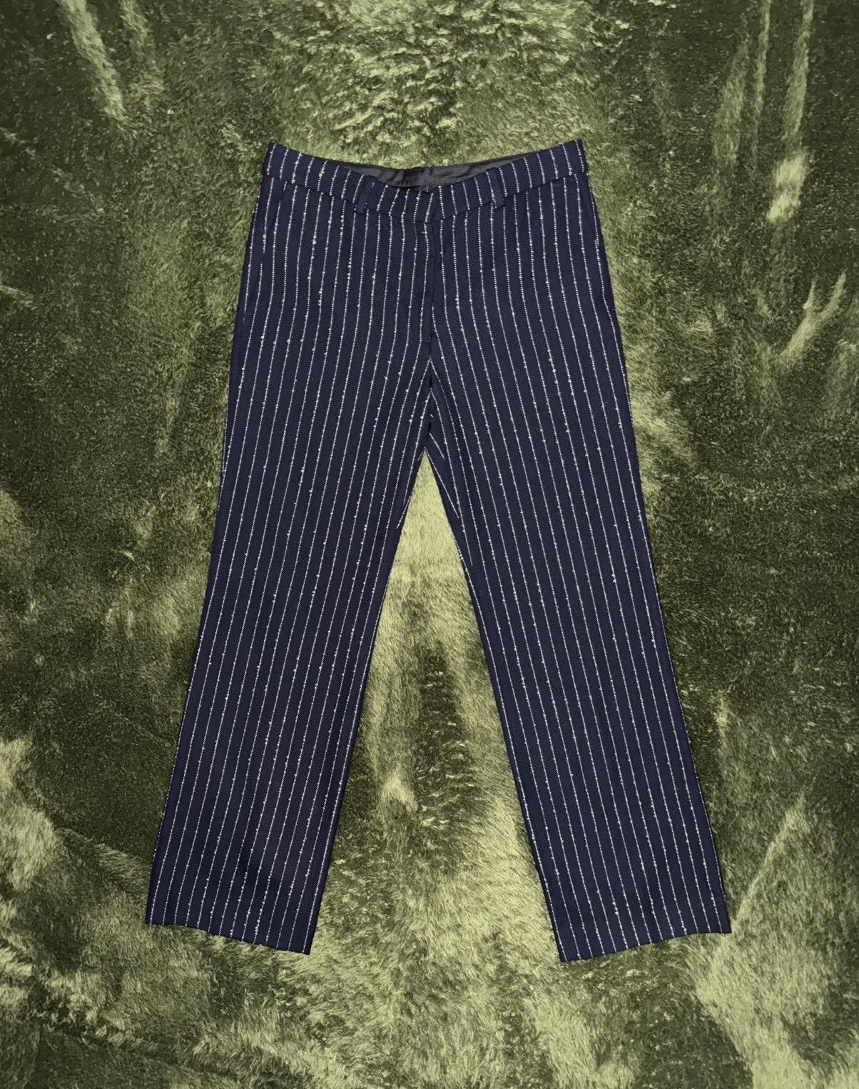 Acne Studios [36] ACNE STUDIOS Dot Stripe detail Trousers navy Size US 34 / EU 50 - 1 Thumbnail