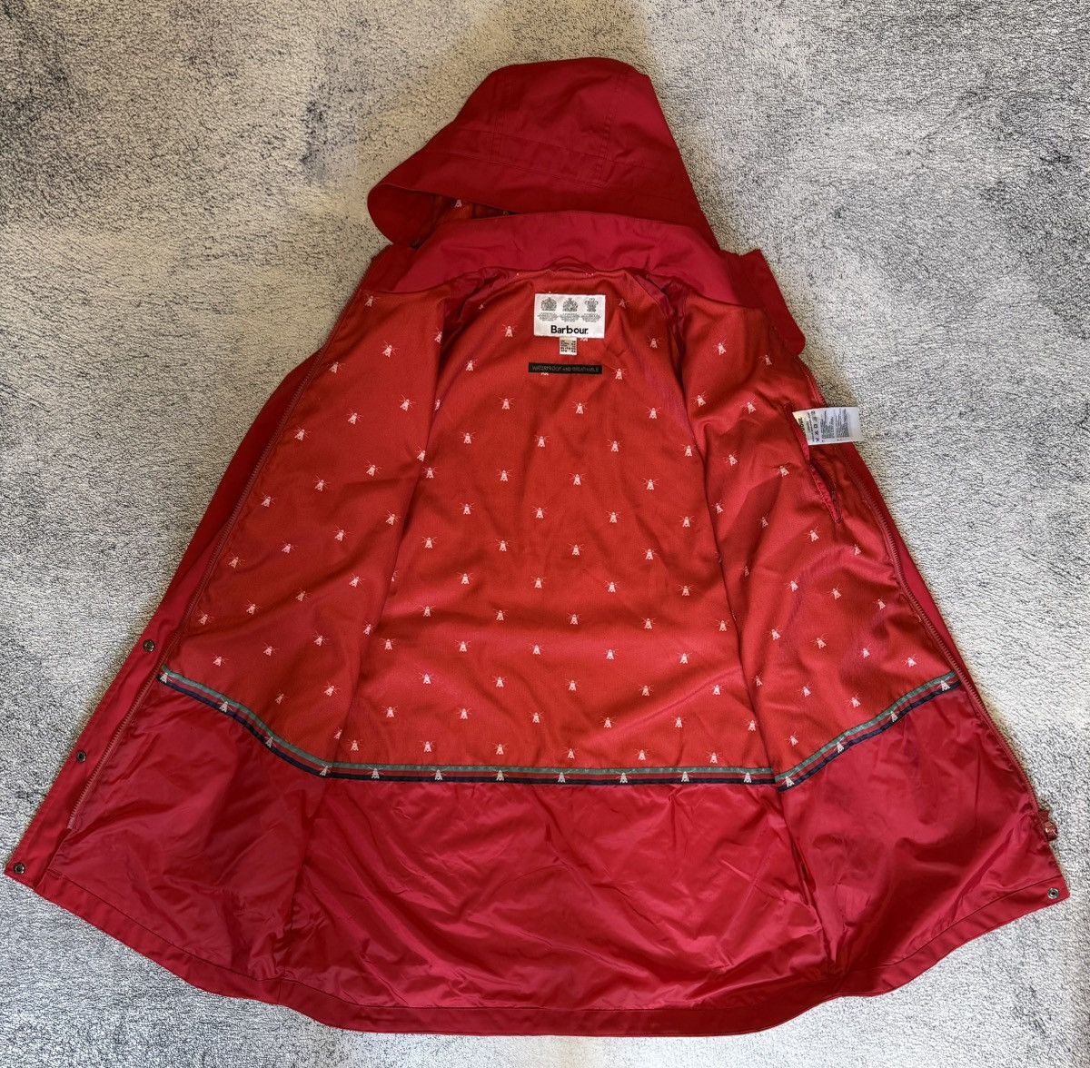 Barbour Barbour Women Parka Waterproof Mainlander Jacket Red Hooded Size XL / US 12-14 / IT 48-50 - 12 Thumbnail