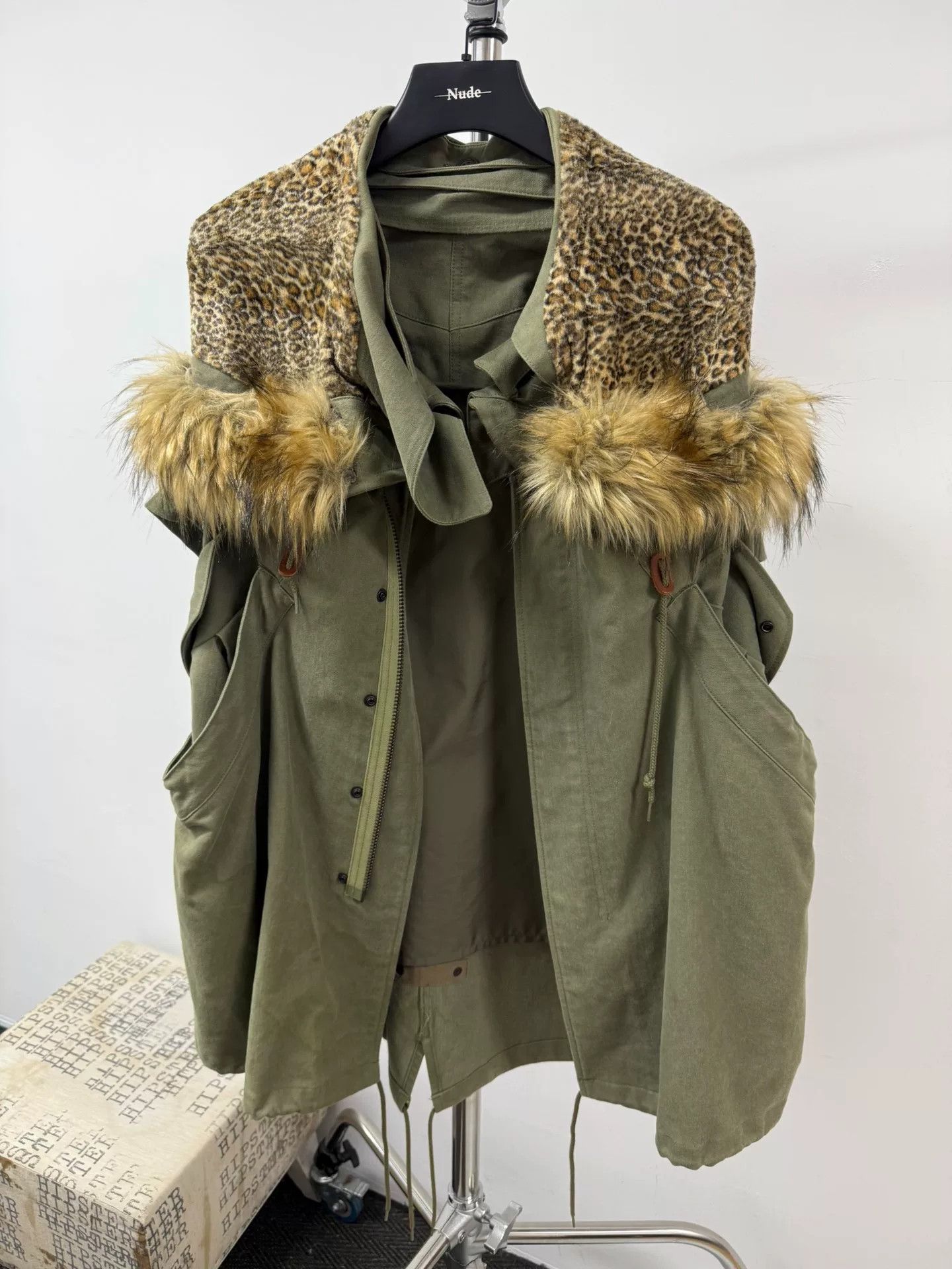 Junya Watanabe unique leopard print military-style oversized coat Size US XS / EU 42 / 0 - 1 Thumbnail