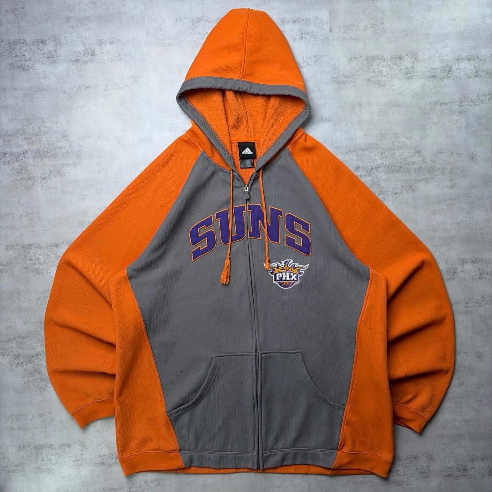 Adidas Y2K Orange Adidas NBA Phenix Suns Baggy Skater Zip Up Hoodie Size US XL / EU 56 / 4 - 1 Thumbnail
