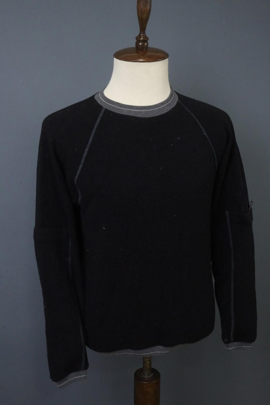 Designer E9 Planet Black Wool Tight Knit Crew Neck Sweater Size M Size US M / EU 48-50 / 2 - 7 Thumbnail