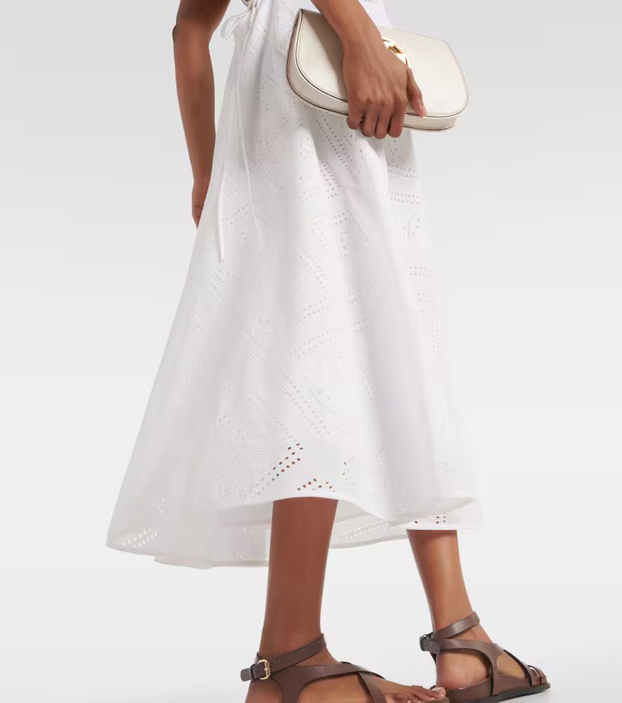 Tory Burch o1s22i1n1024 Midi Lace Dress in White | Grailed