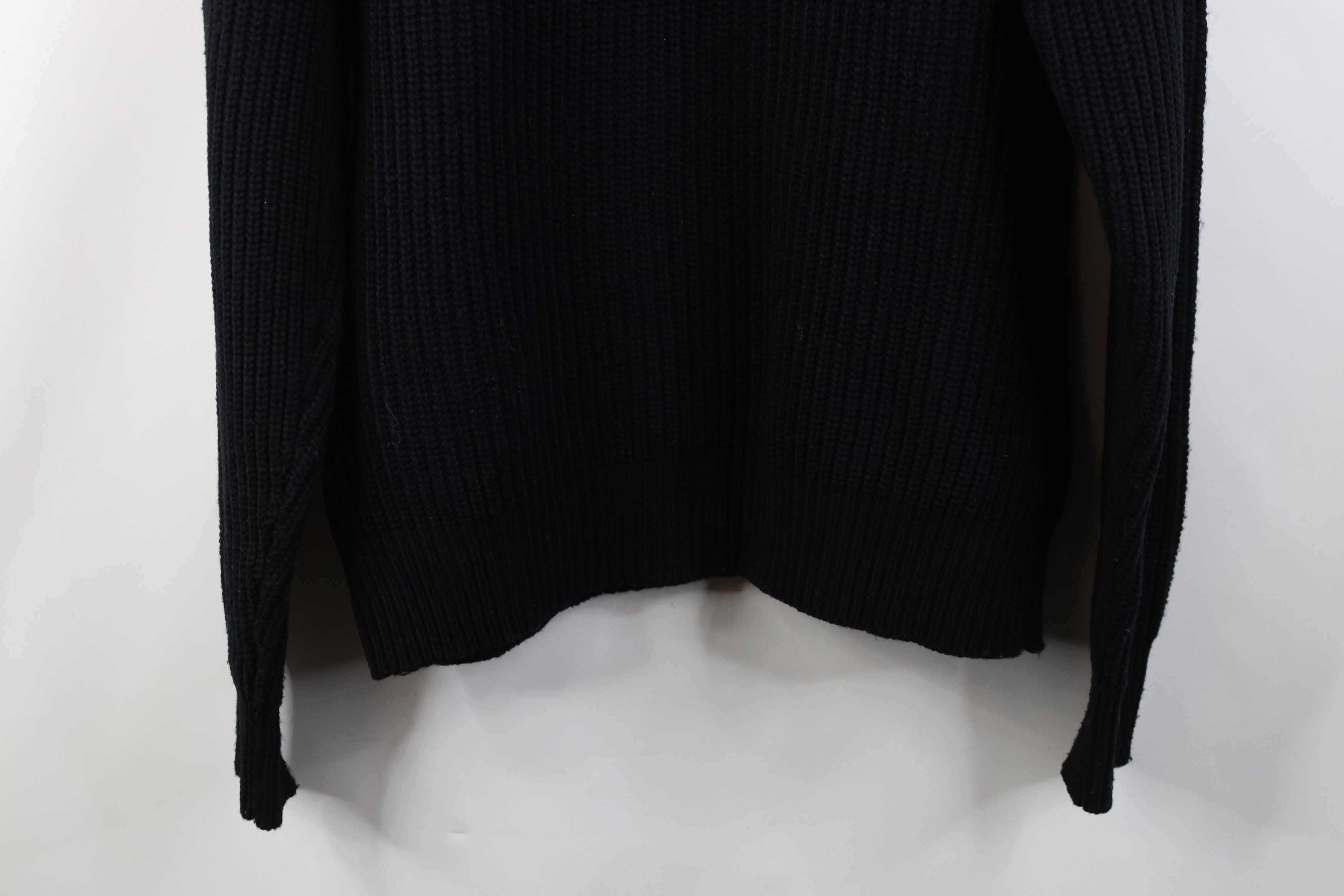 Vintage Vintage 90s Streetwear Chunky Ribbed Knit Sweater Black Size US XL / EU 56 / 4 - 11 Thumbnail