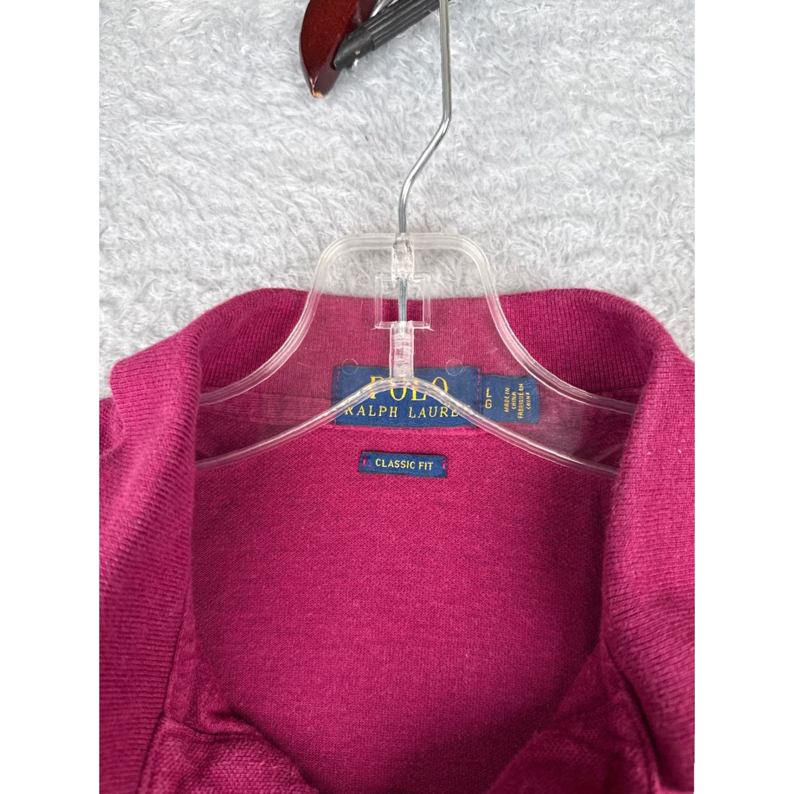 Ralph Lauren Ralph Lauren Polo Shirt Men Large Megenta 100% Cotton Classic Fit Size US L / EU 52-54 / 3 - 7 Thumbnail