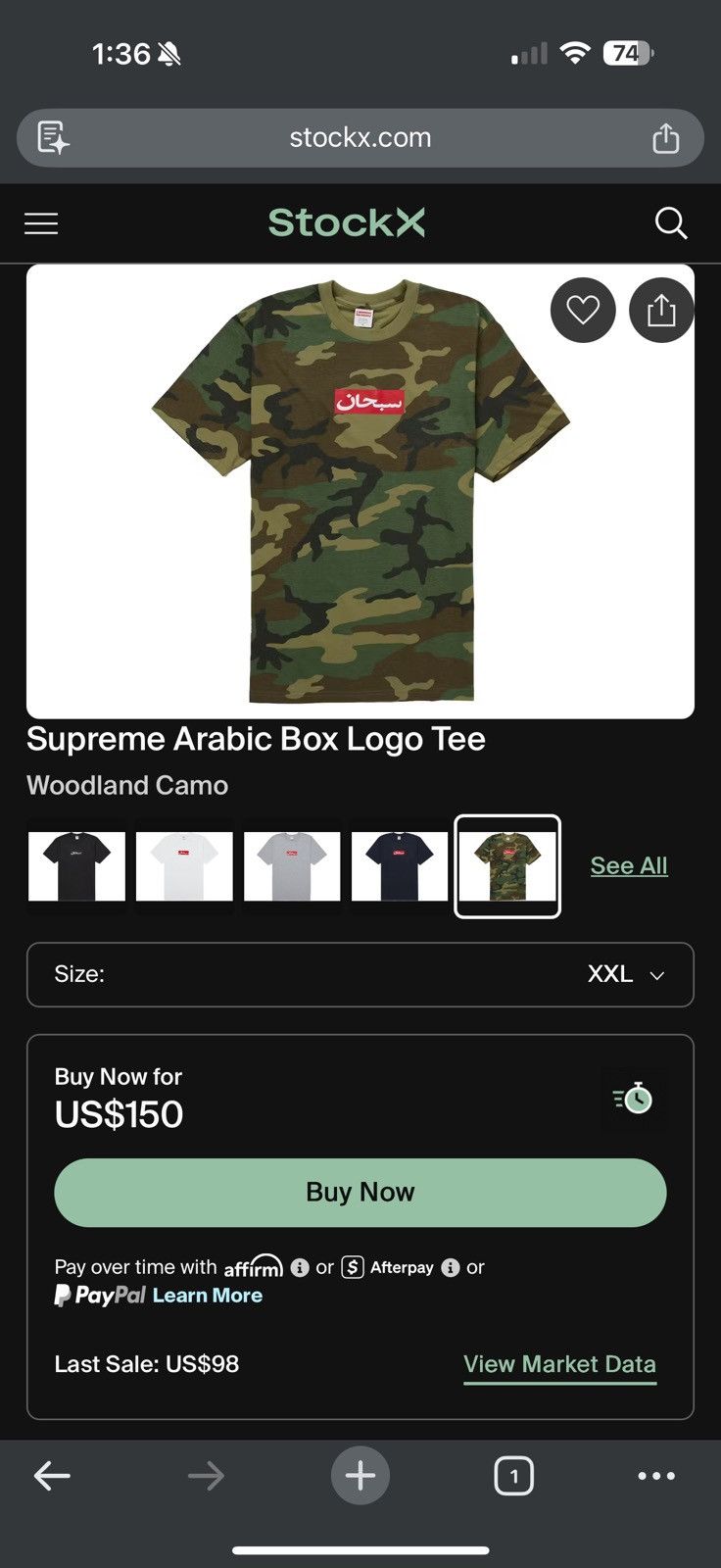 Supreme Woodland Arabic Box Logo Size US XXL / EU 58 / 5 - 4 Thumbnail