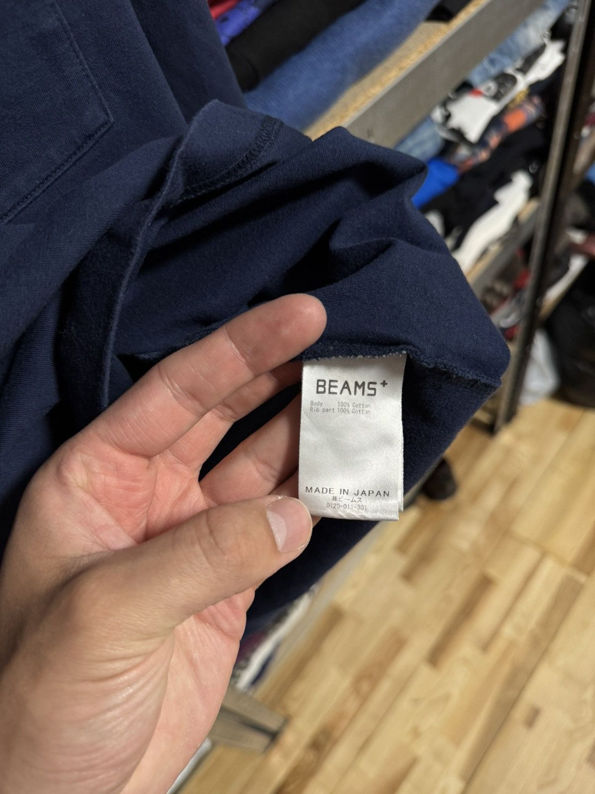 Beams Japan Beams Japan Navy Long Sleeve T Shirt Size S Sweatshirt Size US S / EU 44-46 / 1 - 5 Thumbnail