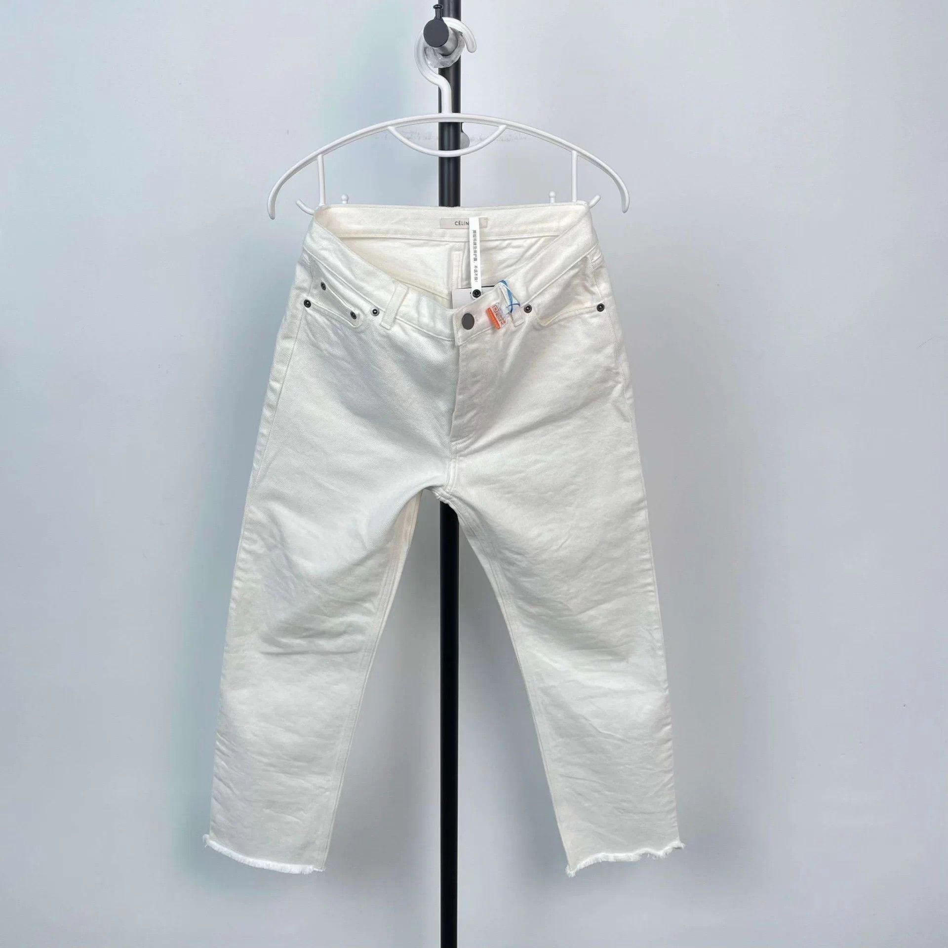 Celine Celine white pants size 38 Size US 38 / EU 54 - 1 Thumbnail
