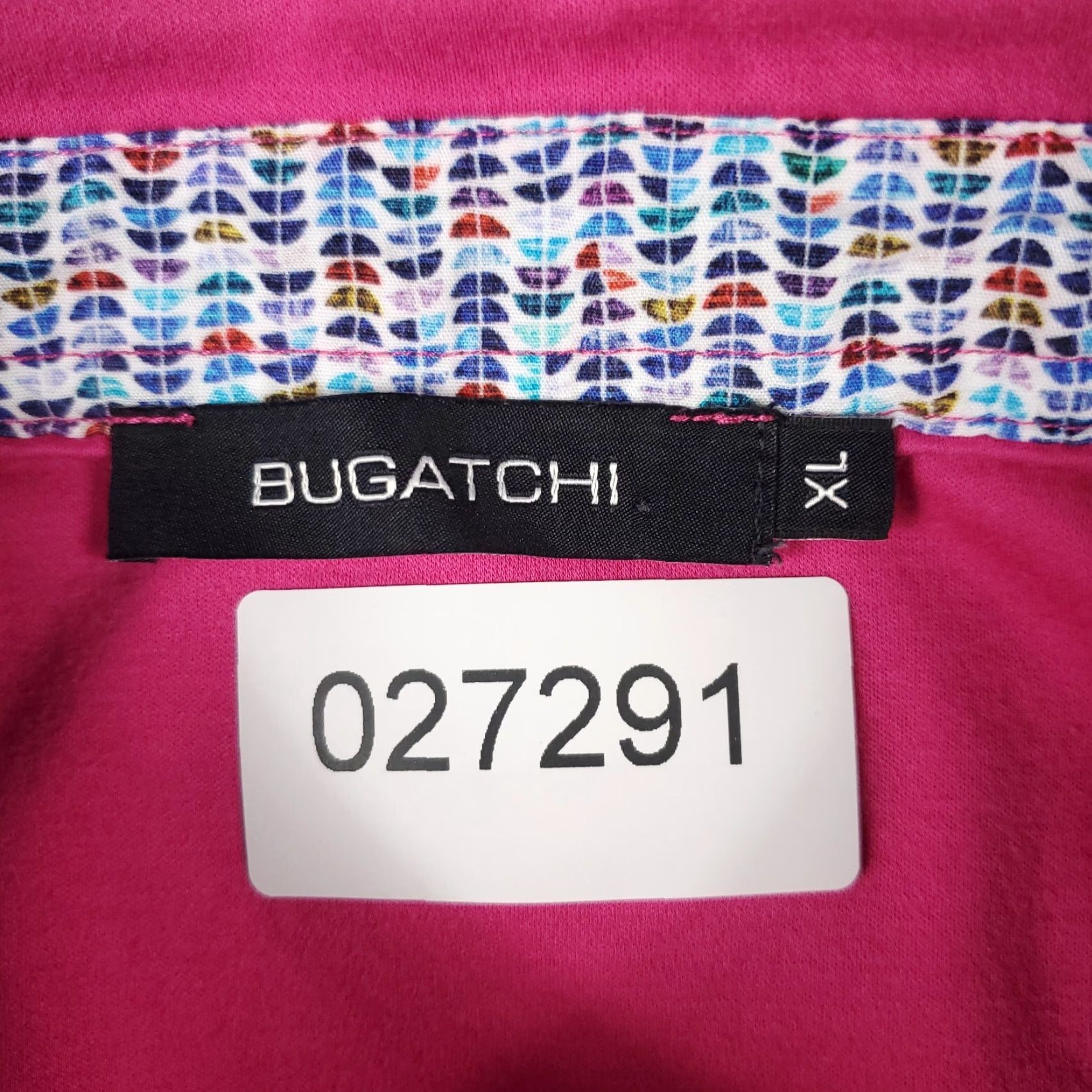 BUGATCHI BUGATCHI Polo Shirt Men's XL Pink Solid Short Sleeve Golf Casual Size US XL / EU 56 / 4 - 8 Thumbnail