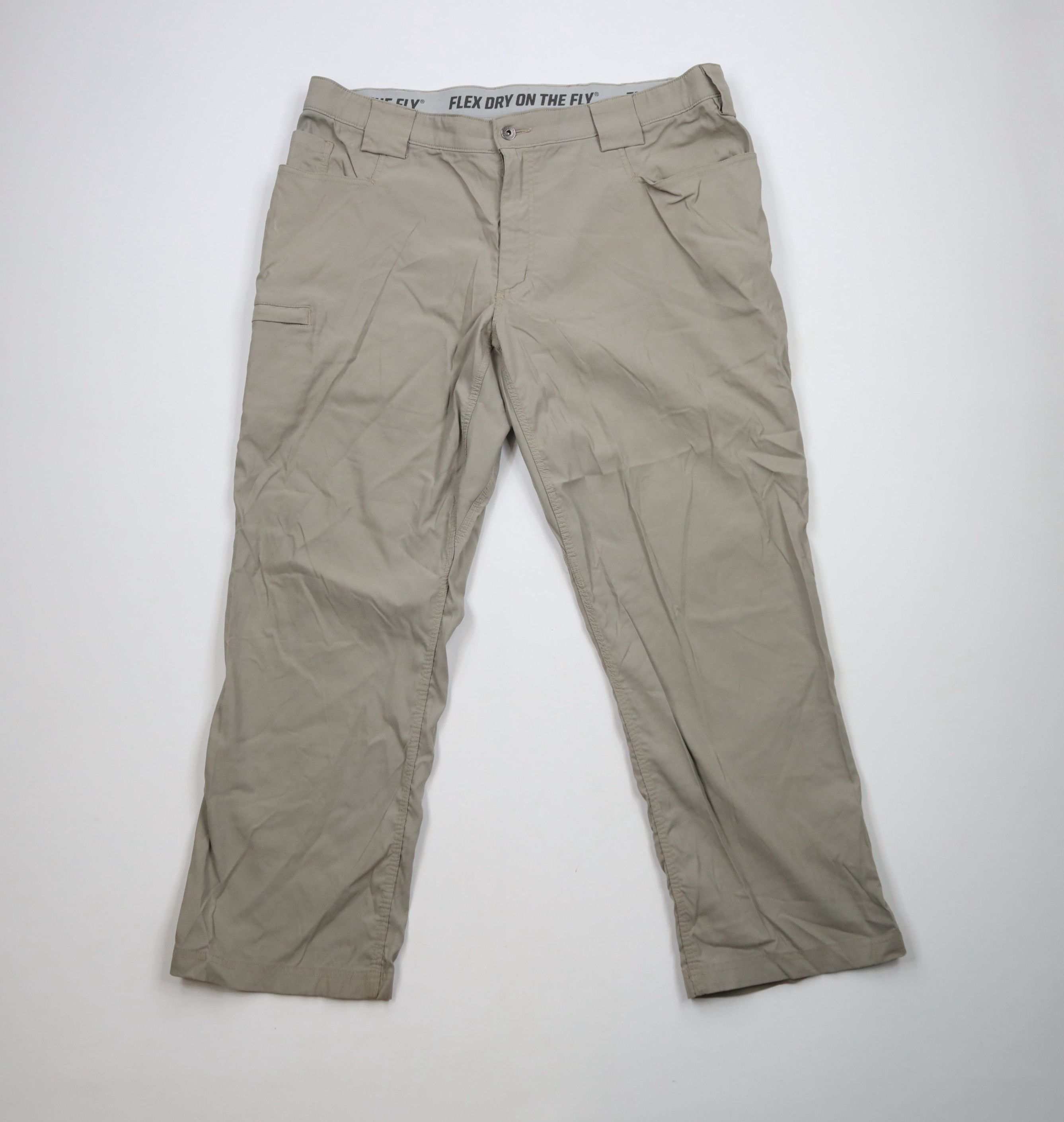Duluth Trading Company × Vintage Duluth Trading Co Fit Dry On the Fly Wide Leg Pants Beige Size US 42 / EU 58 - 1 Thumbnail