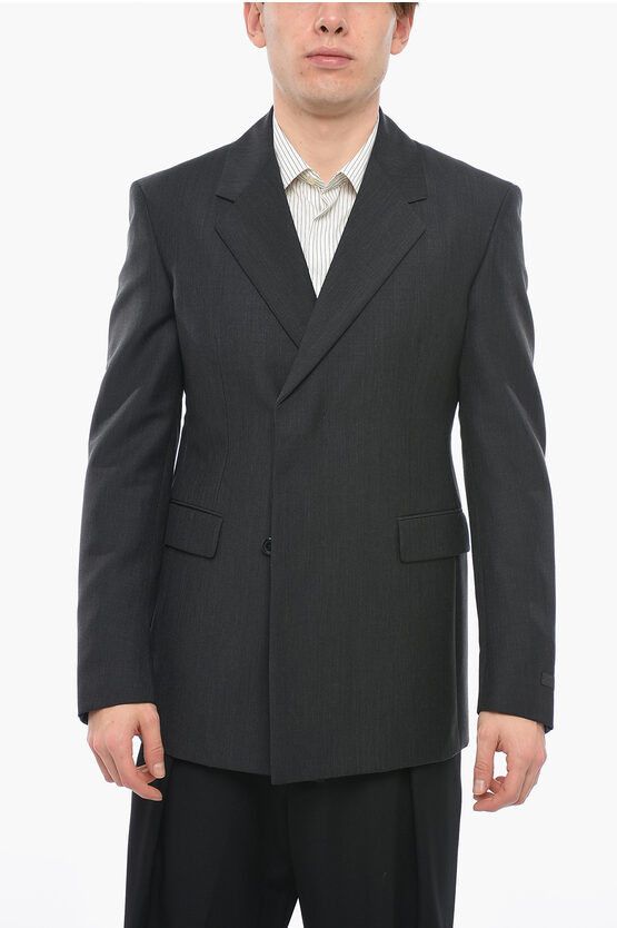 og1mm0524 Double Breasted Blazer in Black