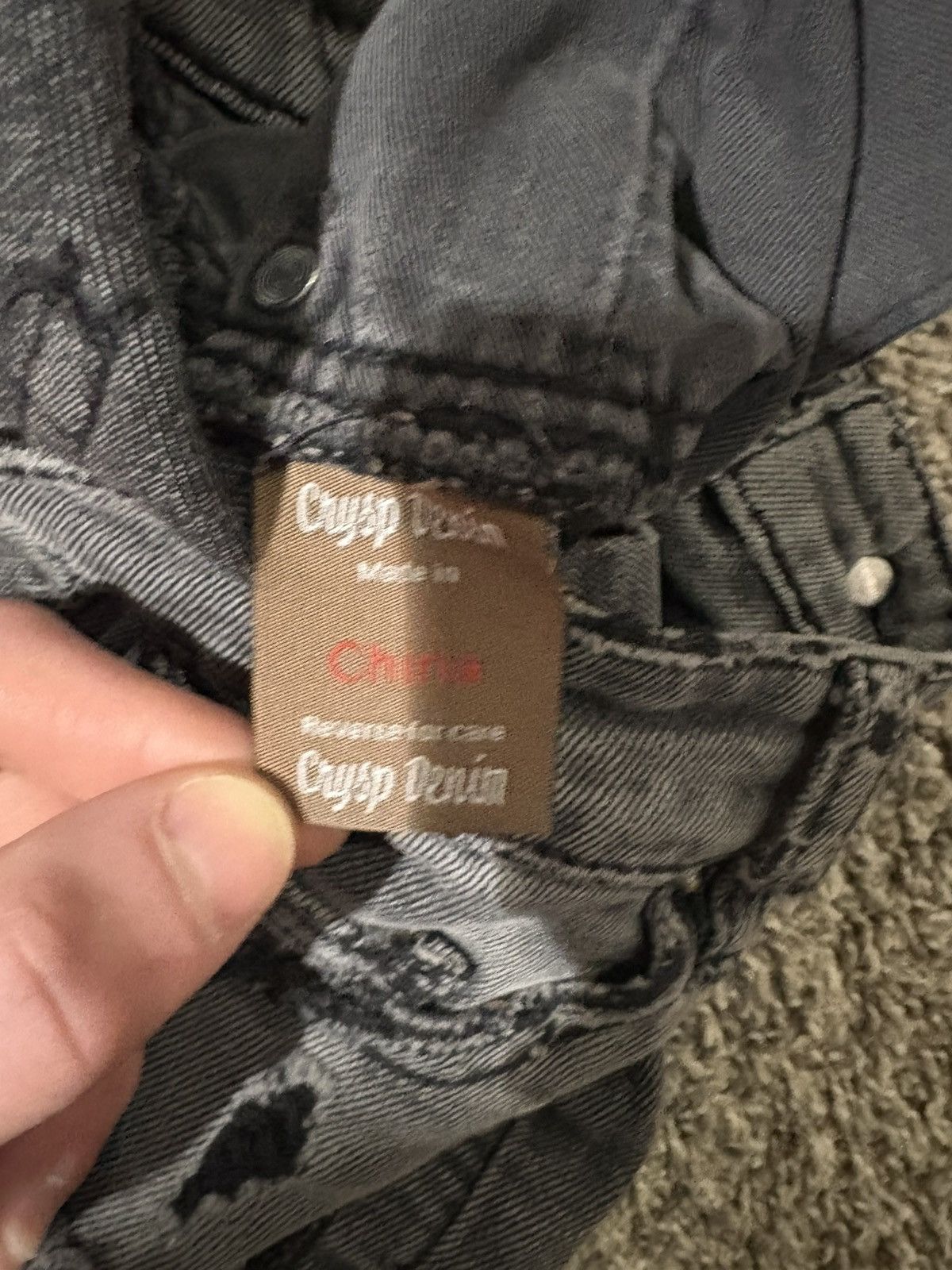 Crysp Denim All black distressed jeans Size US 30 / EU 46 - 4 Thumbnail