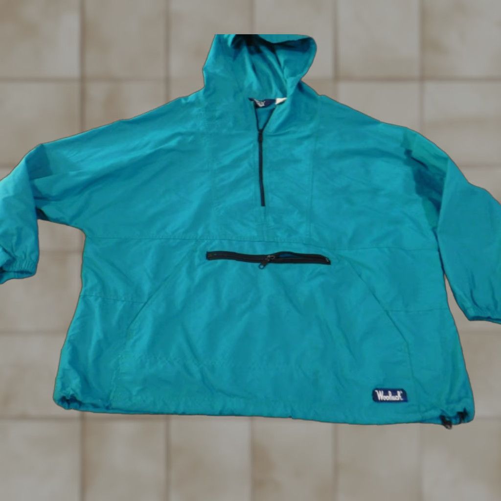 Vintage VINTAGE Woolrich Jacket Windbreaker XL Mens 1/4 Zip Green 80s 90s Size US XL / EU 56 / 4 - 1 Thumbnail