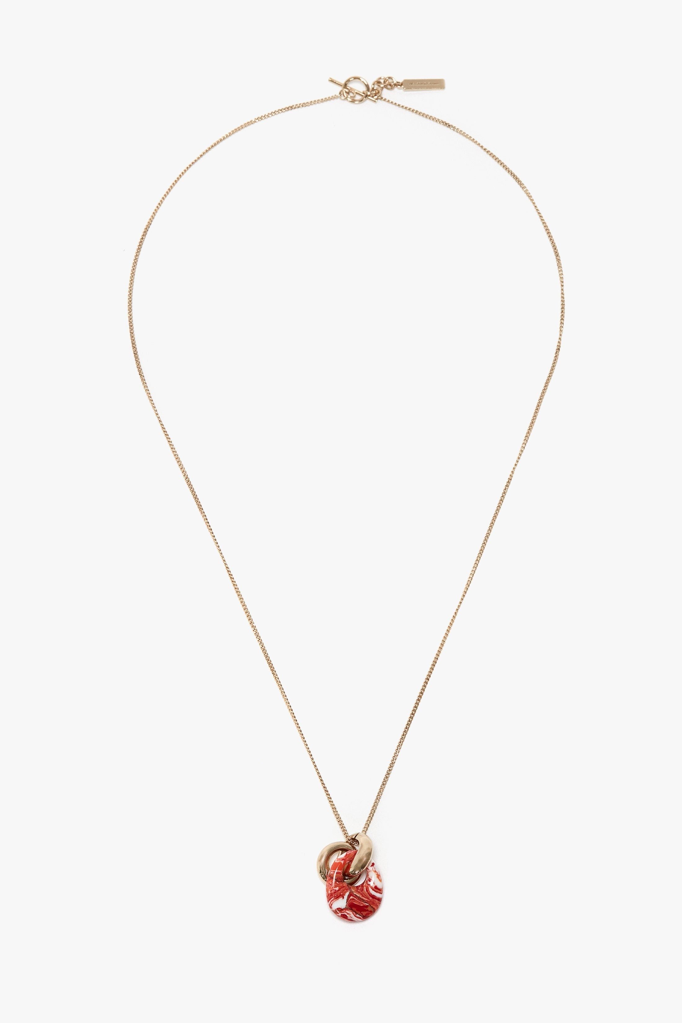 Victoria Beckham o1mle0525 Size: OS / Exclusive Resin Pendant Necklace Size ONE SIZE - 1 Thumbnail