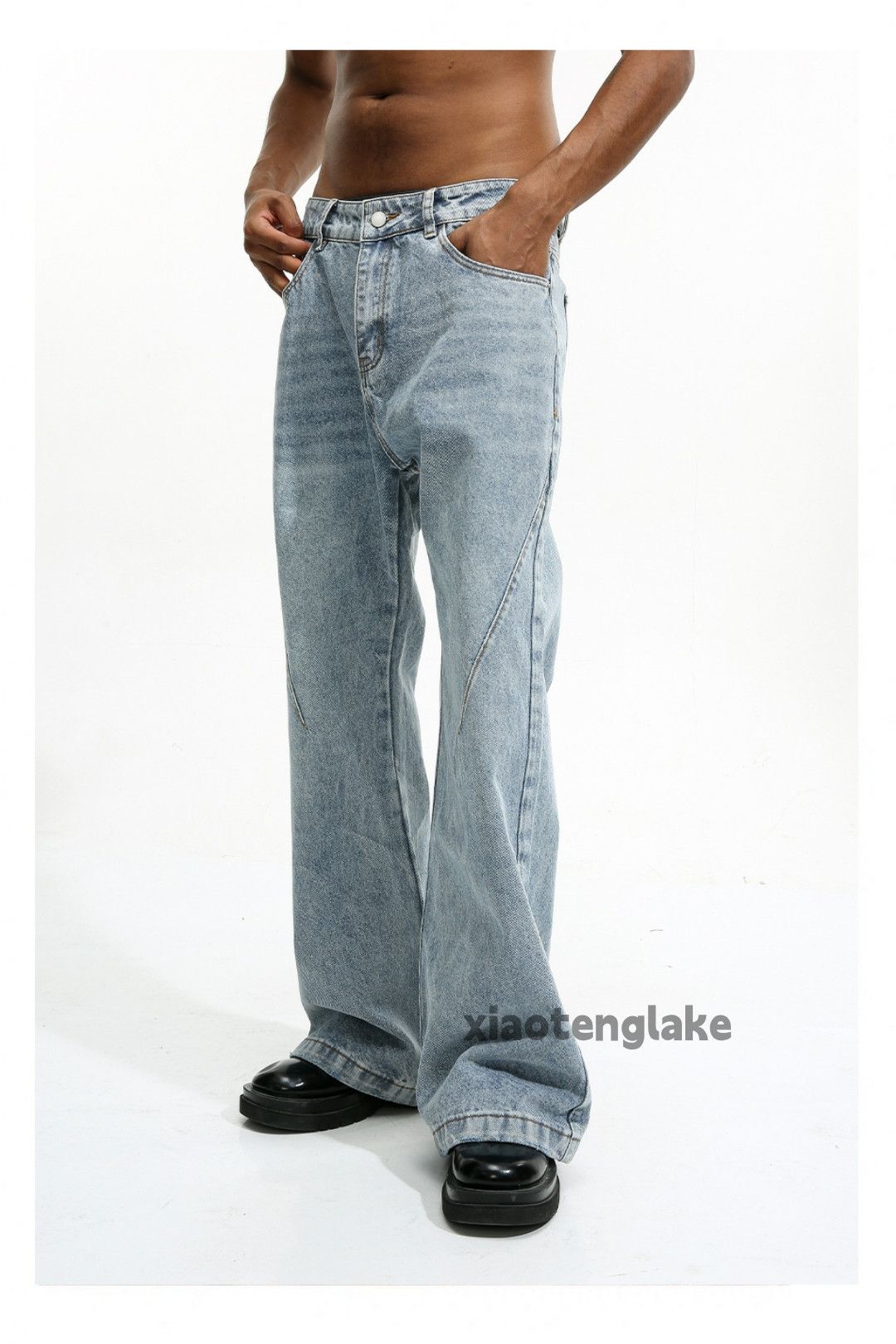 Jean × Vintage washed faded cleanfit yuppie bootcut flared jeans Size US 32 / EU 48 - 7 Thumbnail