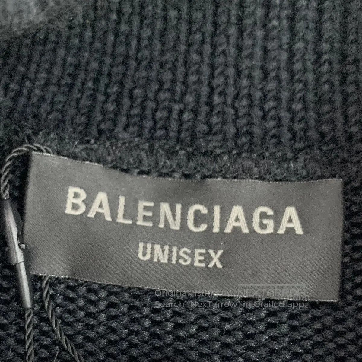 Balenciaga Black Turtleneck Sweater with XXXL Graphic. Size US L / EU 52-54 / 3 - 5 Thumbnail