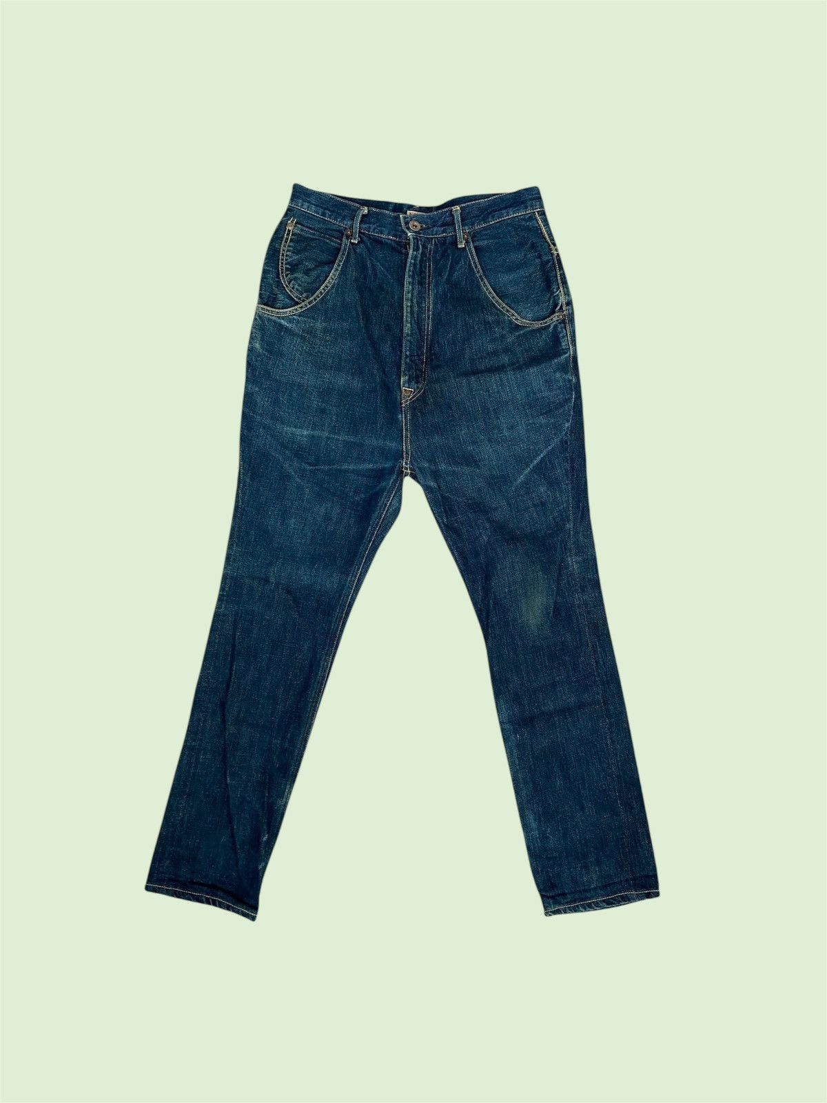 Kapital Kapital Cinch Back Drop Crotch Denim Pants Size US 29 - 3 Thumbnail