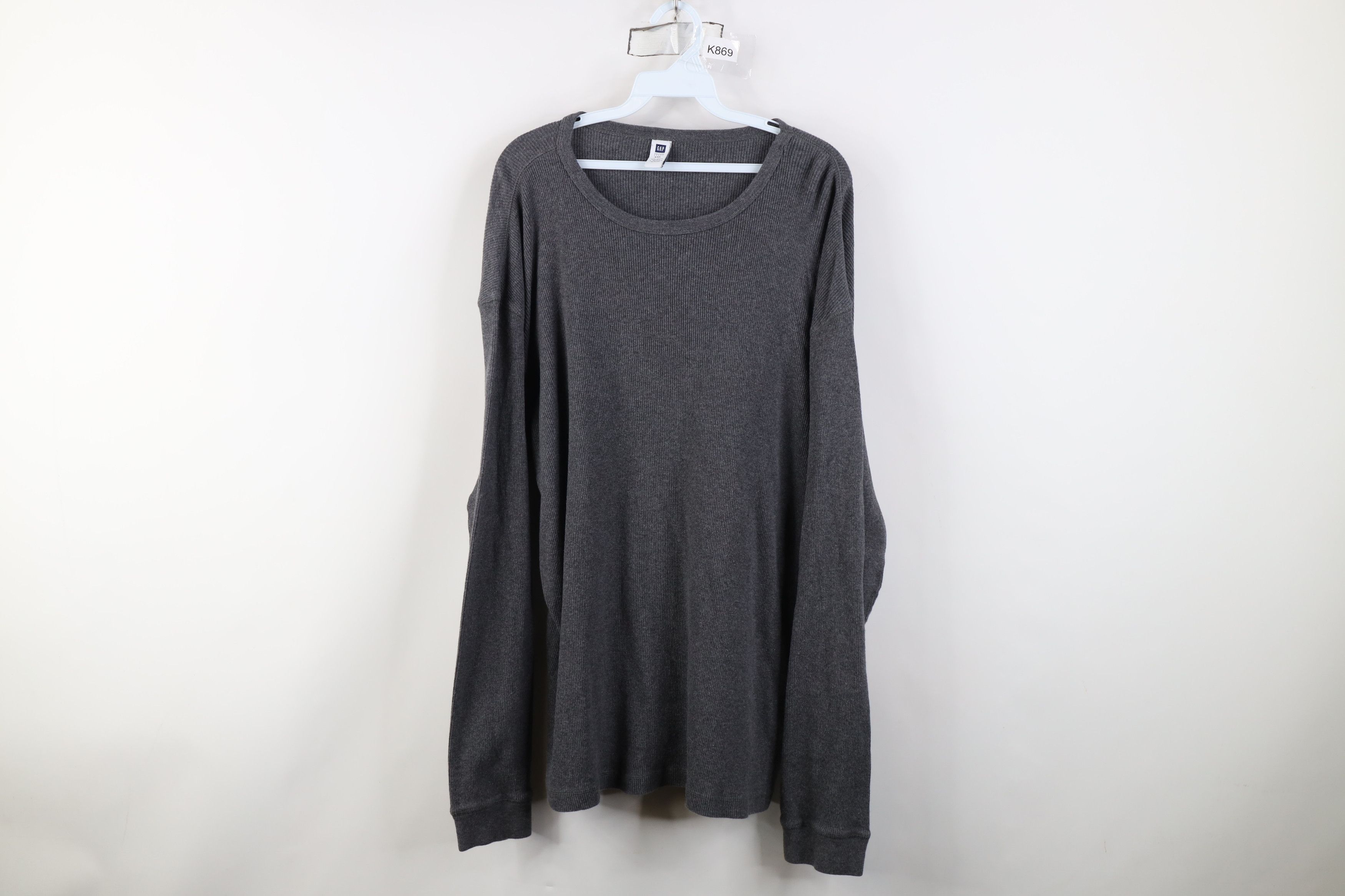 Gap Vintage 90s Y2K Gap Thermal Ribbed Knit Long Sleeve T-Shirt Size US XXL / EU 58 / 5 - 1 Thumbnail