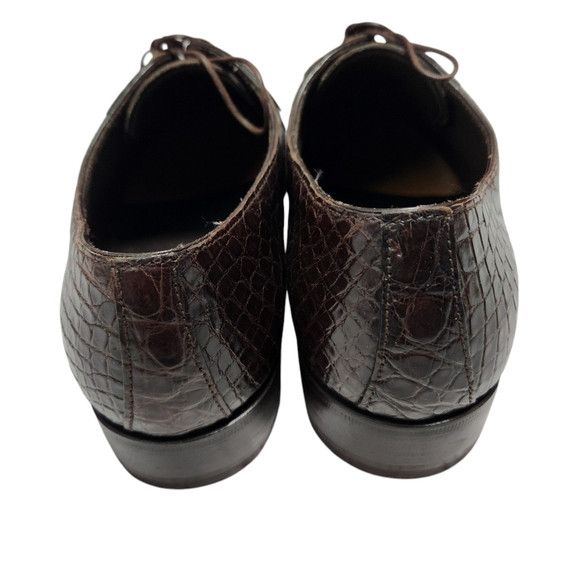 Prada Prada Brown Crocodile Leather Dress Shoes Size US 6.5 / EU 39-40 - 5 Thumbnail