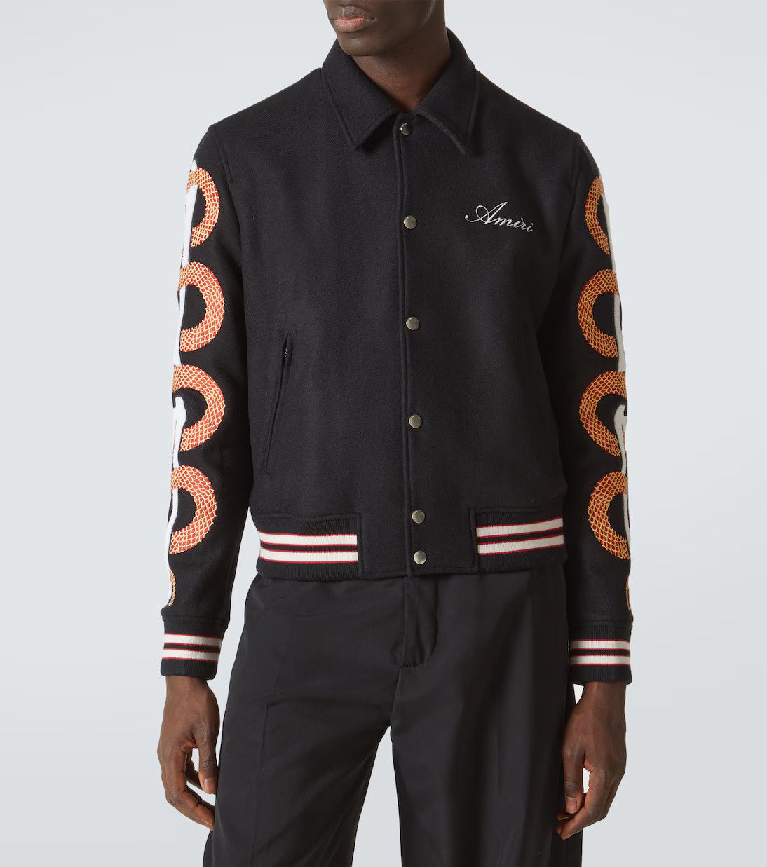 Amiri o1h1sh10525 Snake Bones Jacket in Black Size US XL / EU 56 / 4 - 2 Thumbnail