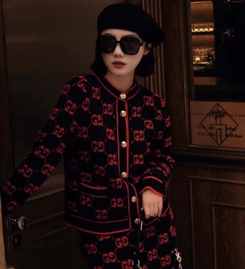 Gucci Gucci Color-blocked logo jacquart full-print wool single-br Size XS / US 0-2 / IT 36-38 - 8 Thumbnail