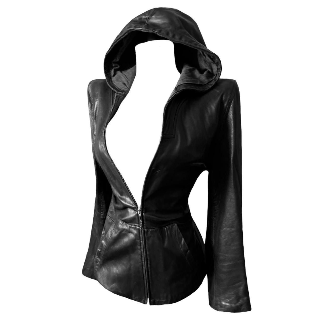 Vintage So sick leather avant garde distressed jacket with hood Size ONE SIZE - 1 Thumbnail