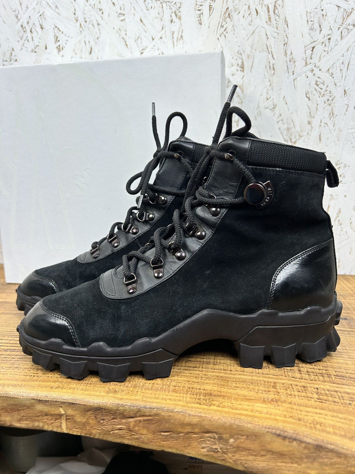 Moncler Moncler Helis Ankle Hiking Boots Black Size 40 Size US 10 / IT 40 - 1 Thumbnail