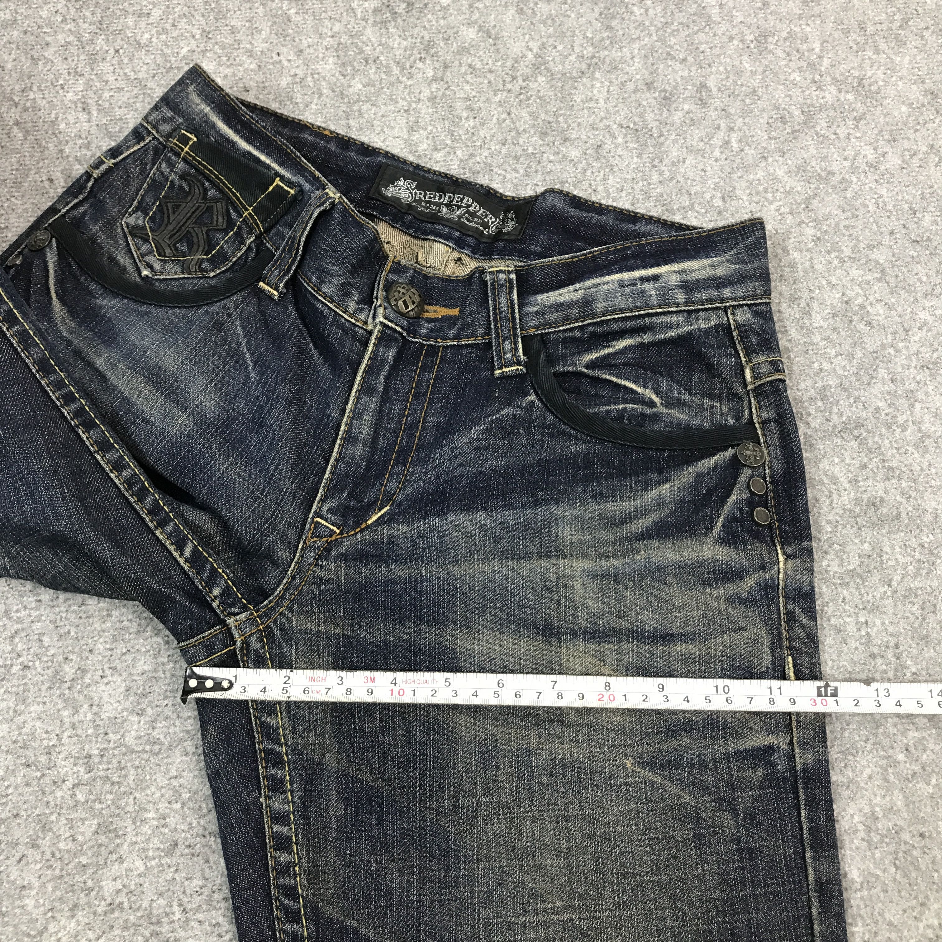Japanese Brand JAPAN DESIGN RED PEPPER DENIM JEANS PANTS Size US 30 / EU 46 - 11 Thumbnail