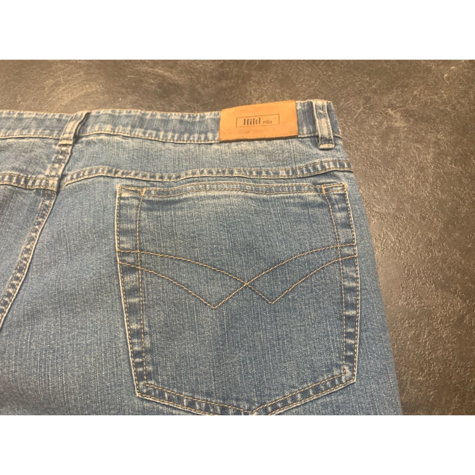 Denime HILTIL Jeans 40x32 Mens Blue Denim Straight Relaxed Fit Casual Size US 34 / EU 50 - 7 Thumbnail