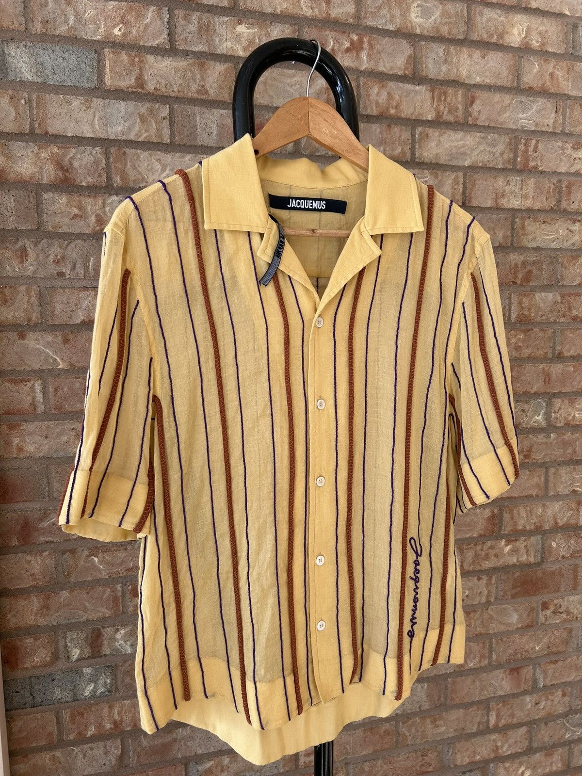 Jacquemus Le Raphia “Le Chemise Palha” shirt Size US S / EU 44-46 / 1 - 3 Thumbnail