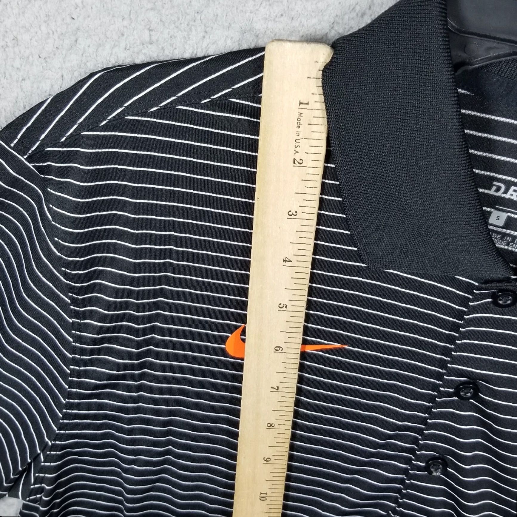 Nike VINTAGE Nike Oklahoma State Cowboys Polo Shirt Black White Striped Adult Small Dri-FIT Mens Size US S / EU 44-46 / 1 - 4 Thumbnail