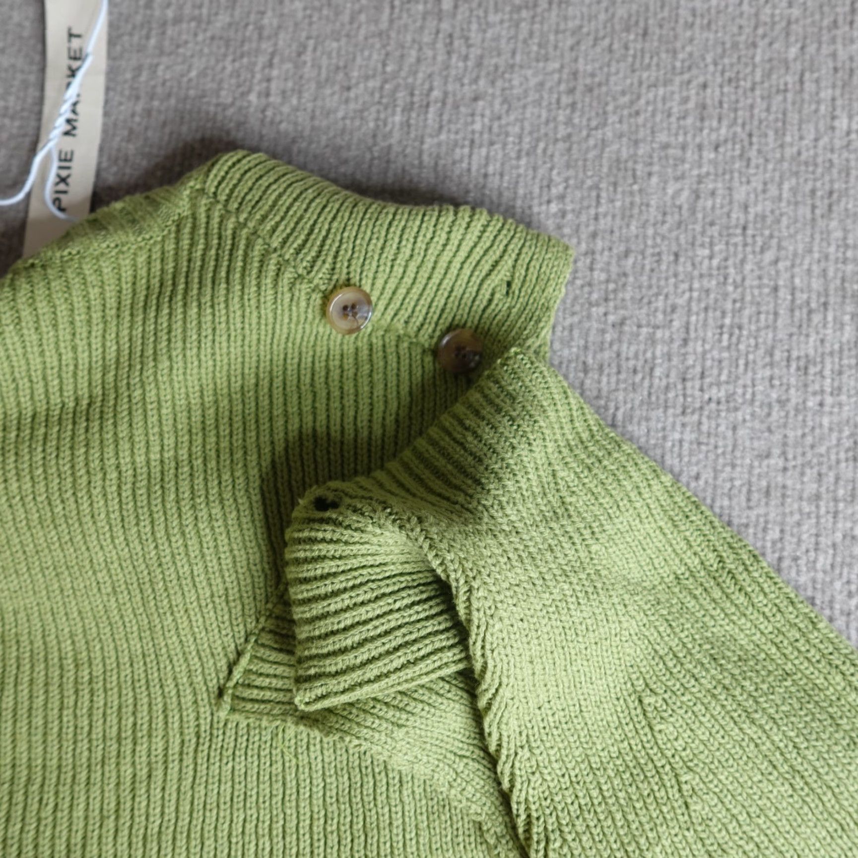 Vintage More Than Yesterday Womens Sweater M Green Solid Cold Shoulder Pullover Knit Long Sleeve Casual Vintage: No Size M / US 6-8 / IT 42-44 - 7 Thumbnail