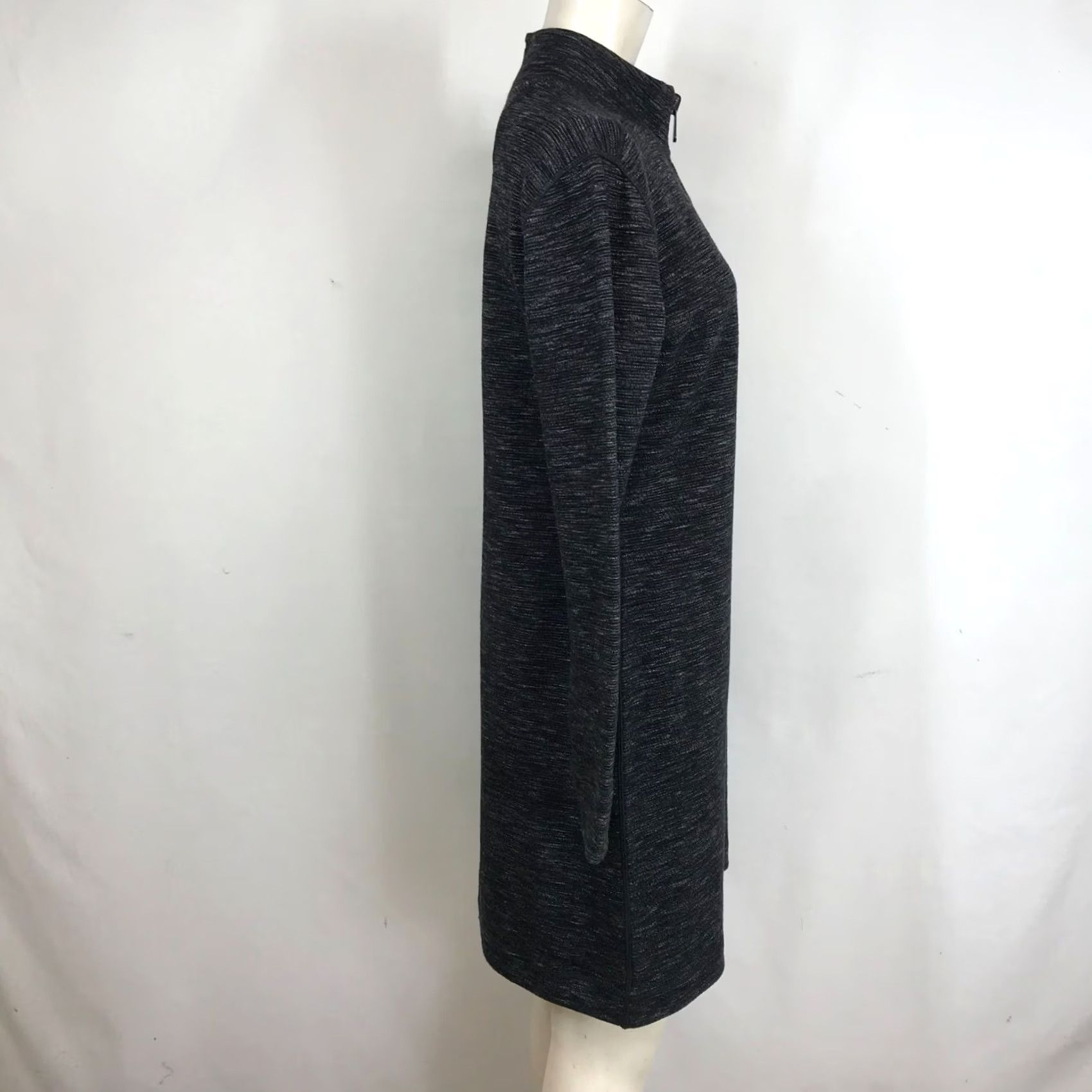 Tommy Bahama TOMMY BAHAMA Women's Small Black/Gray Long Sleeve 1/4 Zip Reversible Sweater Dress Size S / US 4 / IT 40 - 4 Thumbnail