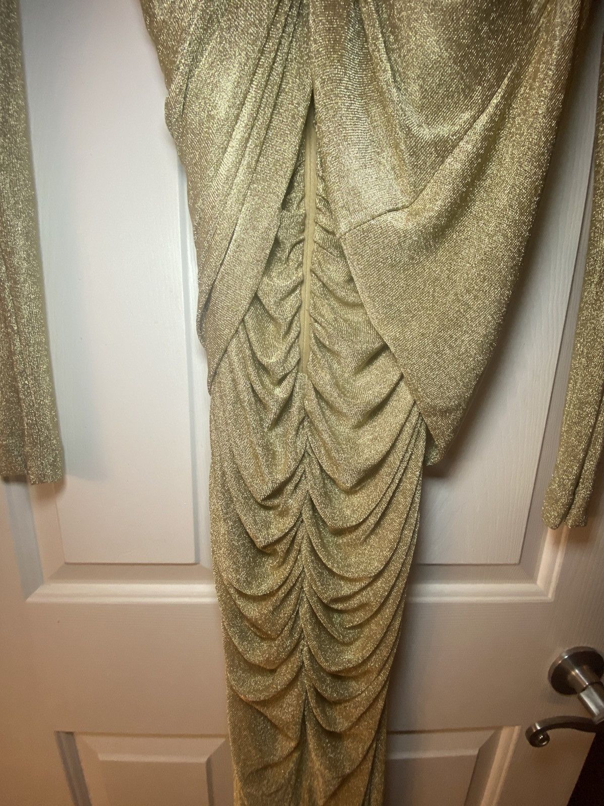 Dolce & Gabbana New Dolce Gabbana Lurex Mesh Gold Calf-Length Dress US 8 Size M / US 6-8 / IT 42-44 - 9 Thumbnail