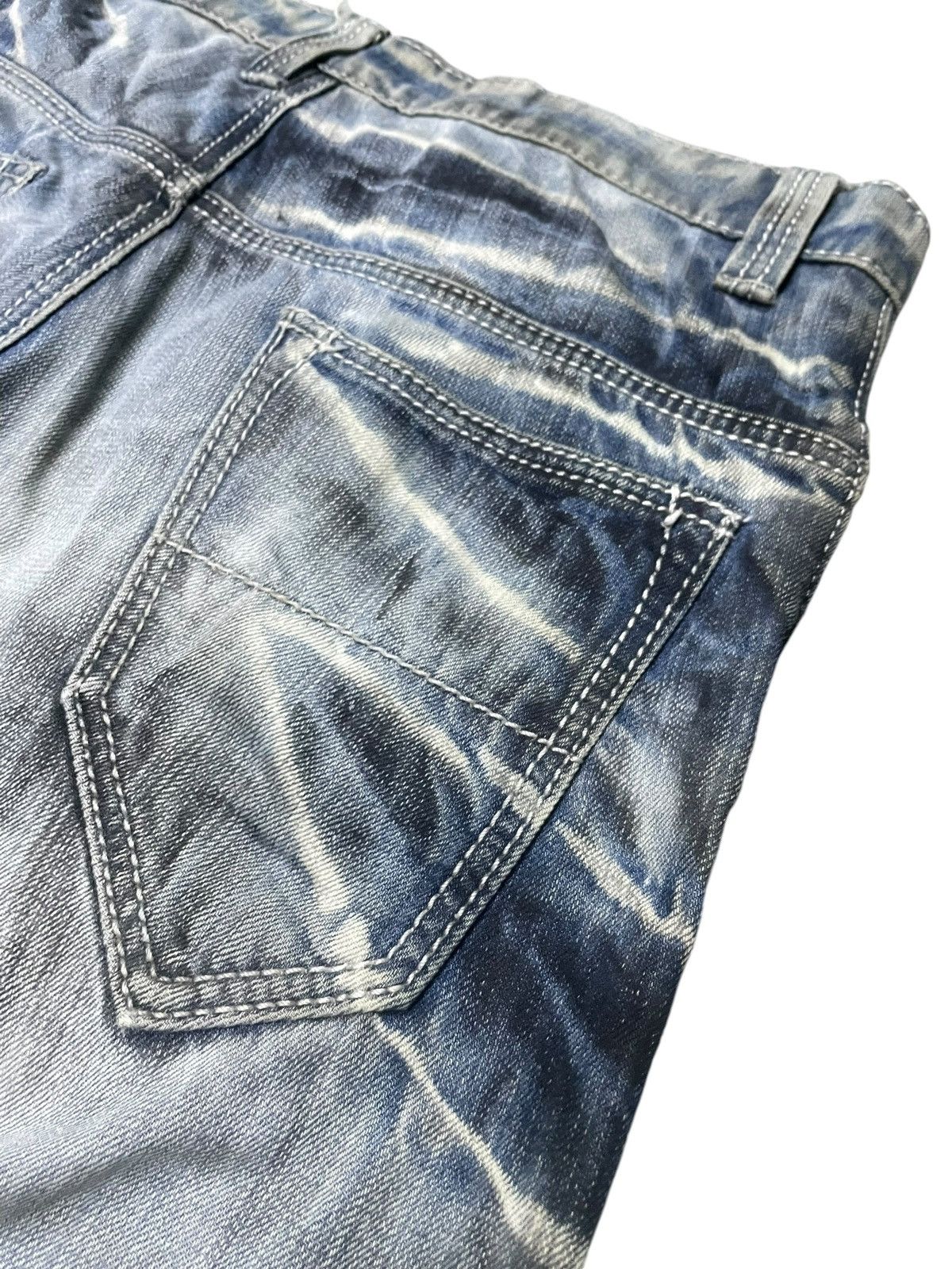 BUFFALO BOBS Buffalo Bobs Claw Mark Oil Spiral Curved Seam Flare Jeans Size US 32 / EU 48 - 15 Thumbnail
