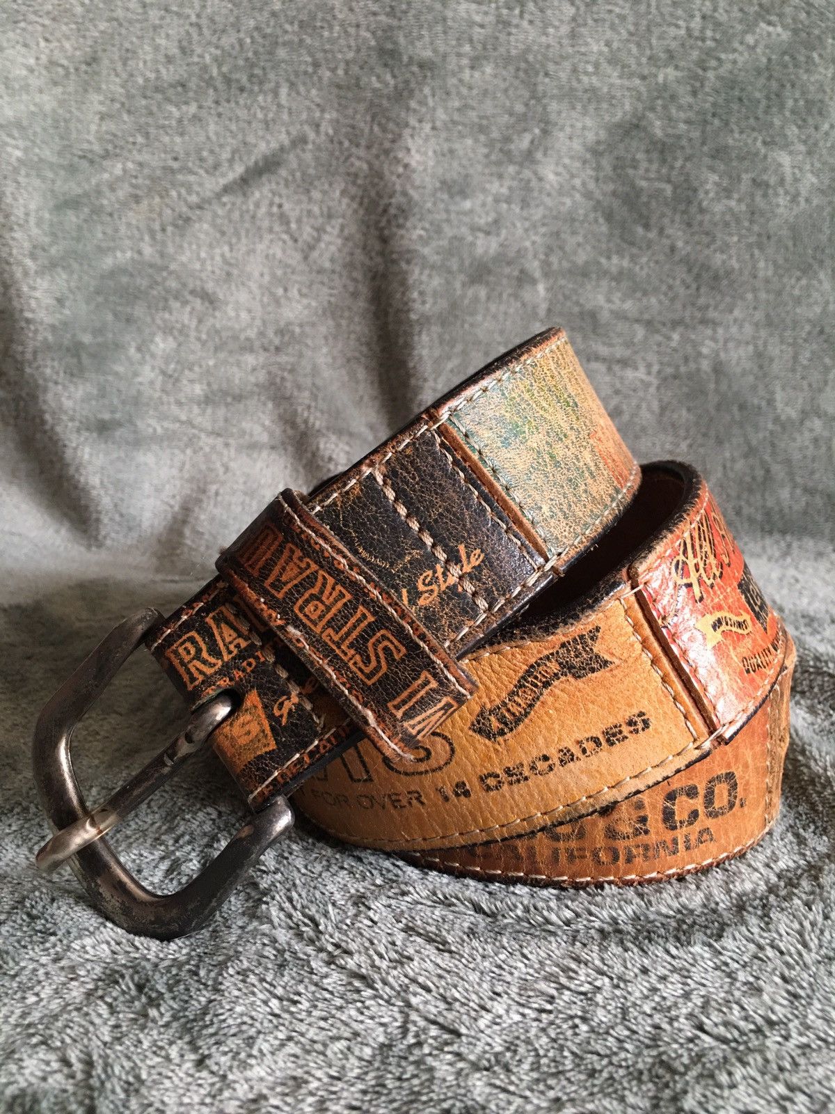 Levi's × Vintage LEVI’S Vintage Rare Leather Belt Size 85 cm 34 in Size 34 - 1 Thumbnail
