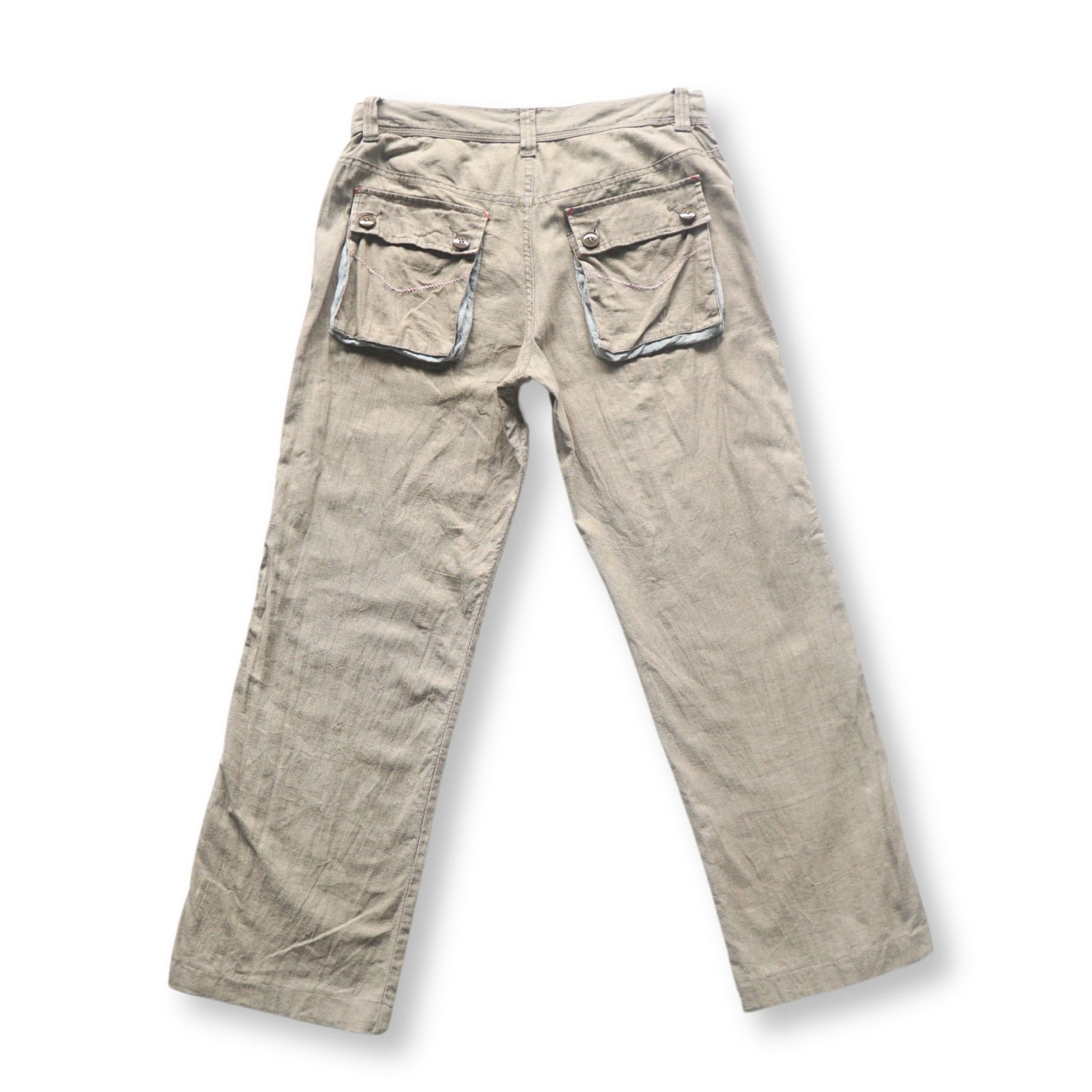 Japanese Brand CUBE SUGAR Patched Pockets Casual Pants Size 28" / US 6 / IT 42 - 2 Thumbnail
