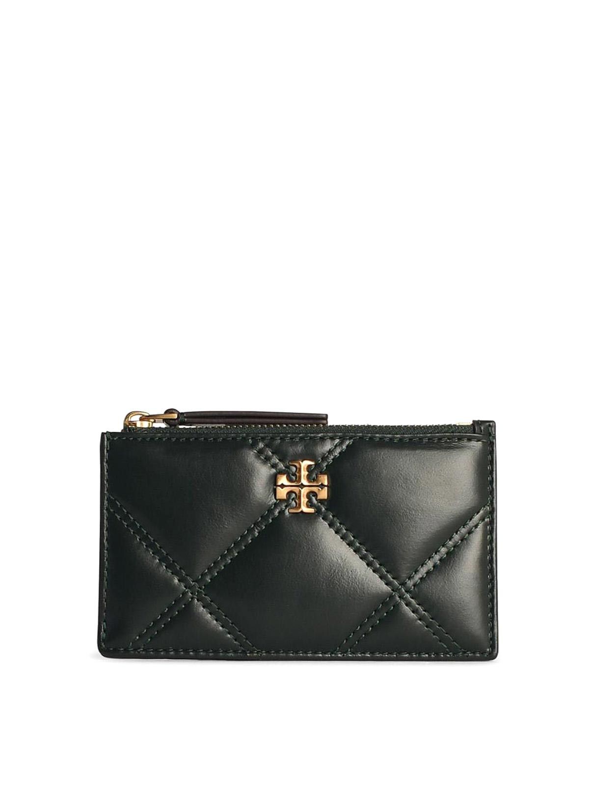 Tory Burch o1s22i1n1024 Size: OS / Kira Door Card Holder in Green Size ONE SIZE - 1 Thumbnail