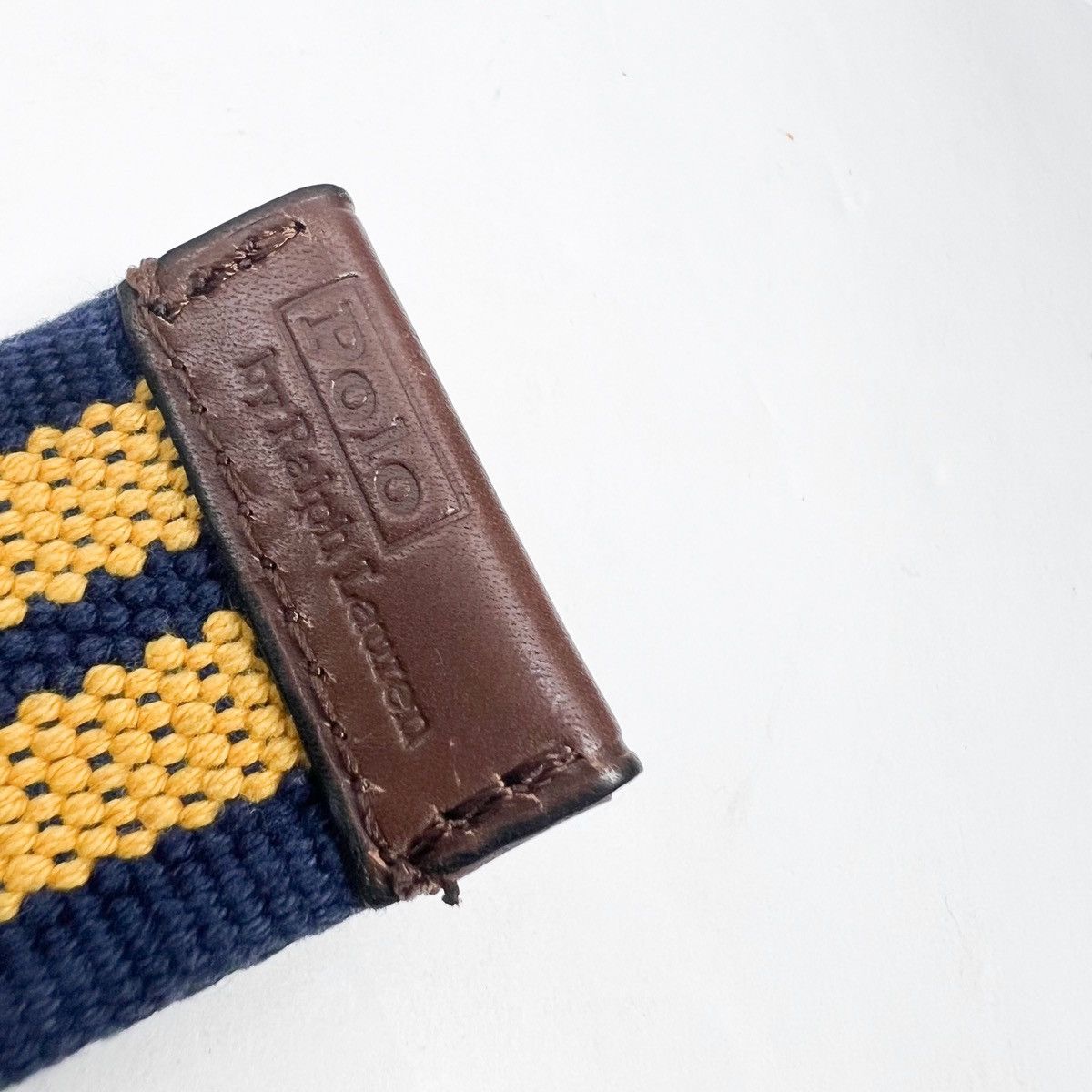 Polo Ralph Lauren Polo Ralph Lauren EQUESTRIAN BUCKLE Striped Belt Size 36 - 11 Thumbnail
