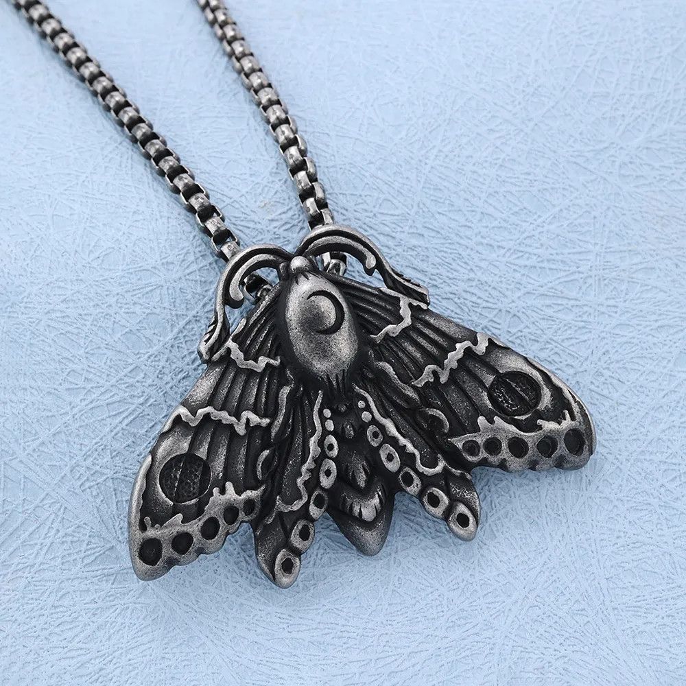 Jewelry Moon Moth Pendant Necklace Size ONE SIZE - 3 Thumbnail