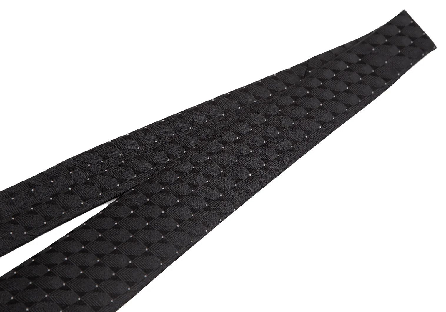 Armani Collezioni Geometric Silk Tie in Black Size ONE SIZE - 3 Thumbnail