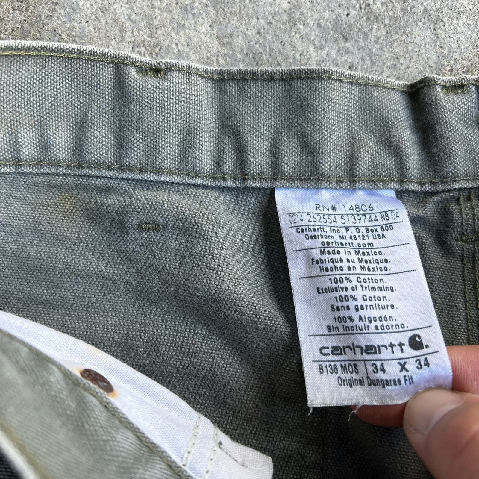 Carhartt × Vintage Carhartt green double knee work wear carpenter pants Size US 32 / EU 48 - 6 Thumbnail