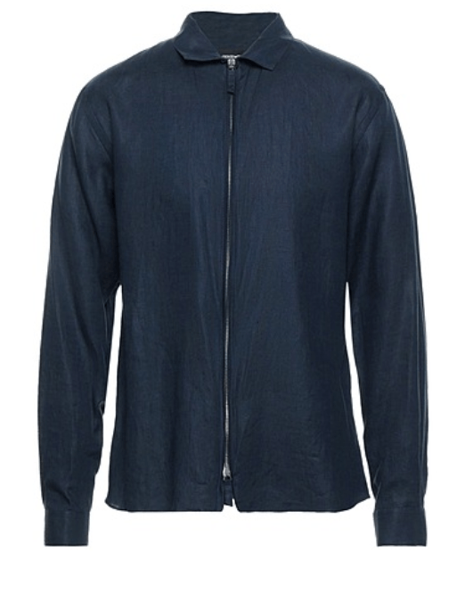 Giorgio Armani GIORGIO ARMANI ZIP SPORT SHIRT 41/16 (REG FIT) LINEN, NWT Size US L / EU 52-54 / 3 - 1 Thumbnail