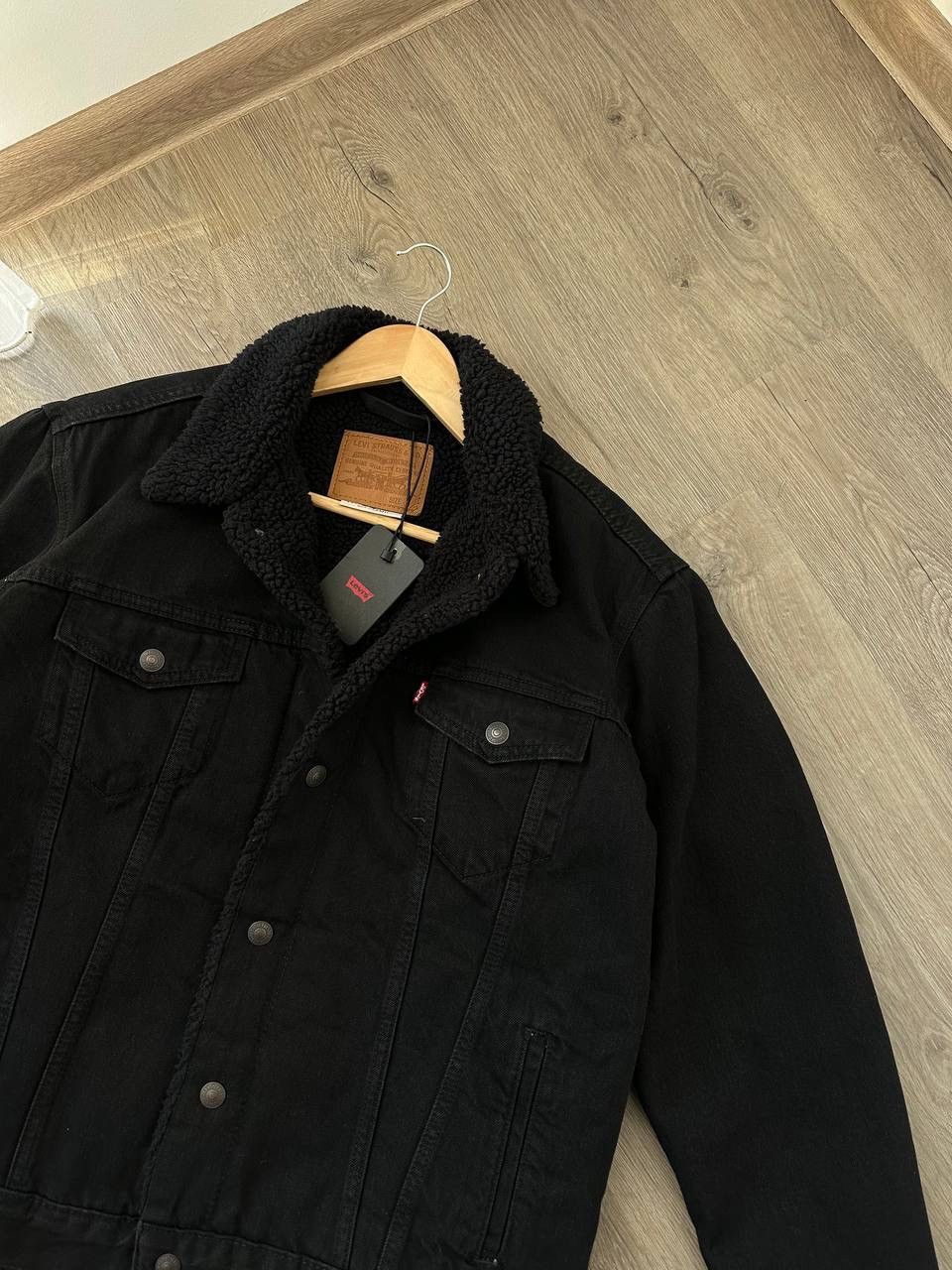 Levi's × Vintage Vintage Levi’s Black Denim Sherpa Jacket Size US L / EU 52-54 / 3 - 7 Thumbnail