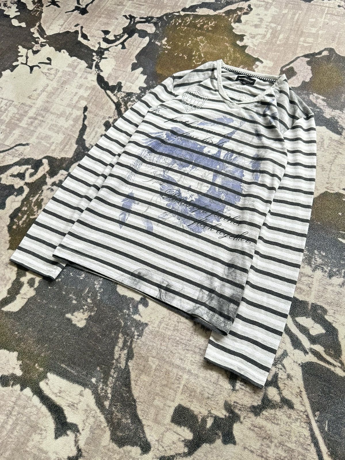 semanticdesign FW15 Semanticdesign poem striped tee long sleeve Size US M / EU 48-50 / 2 - 3 Thumbnail