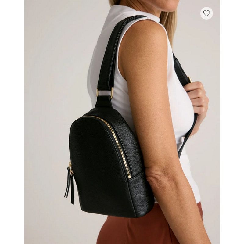 Quince Quince Italian Leather Sling Bag Black NWT Size ONE SIZE - 1 Thumbnail