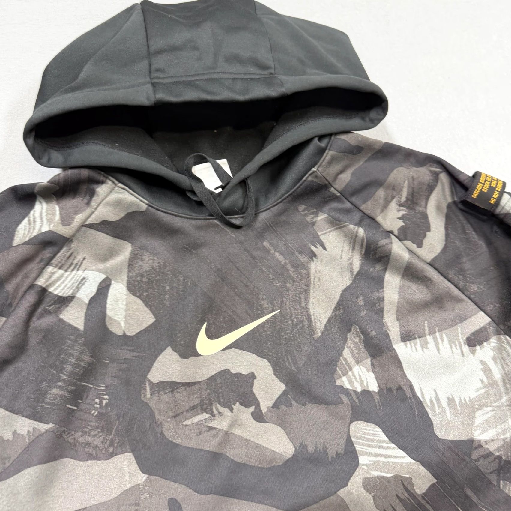 Nike Nike Hoodie Mens Large Gray Camo Therma-FIT Fleece Pullover Logo Sweatshirt Size US L / EU 52-54 / 3 - 2 Thumbnail