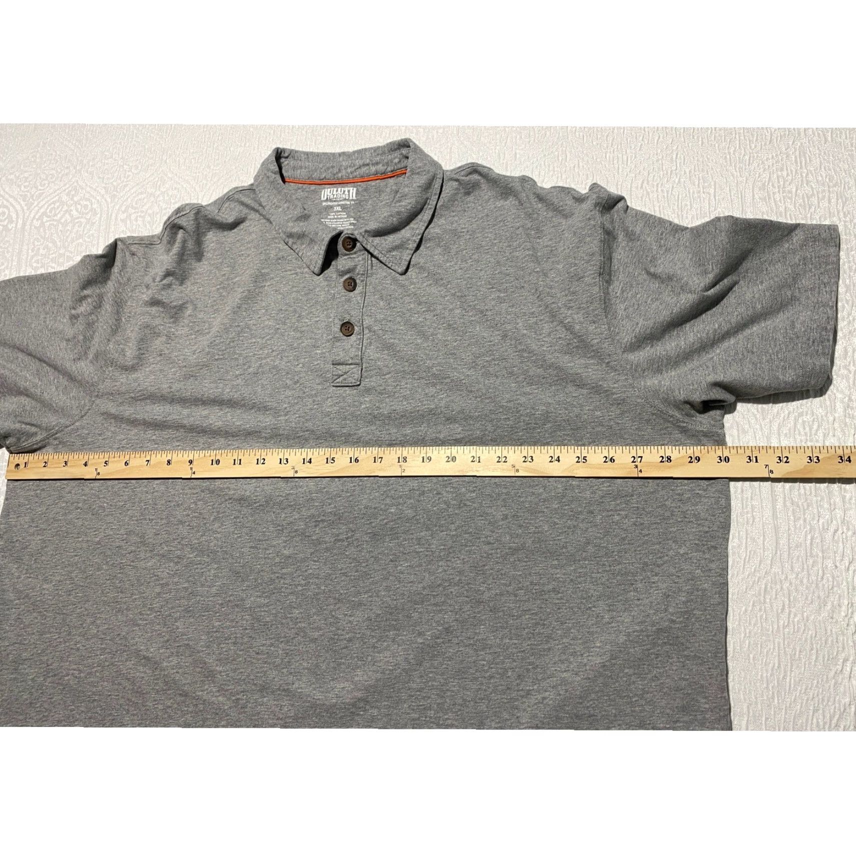 Duluth Trading Company Duluth Trading Co Polo Shirt Mens Big 3X Gray Short Sleeve Spillfighter Longtail T Shirt Workwear Casual Big & Tall Size US XXL / EU 58 / 5 - 5 Thumbnail